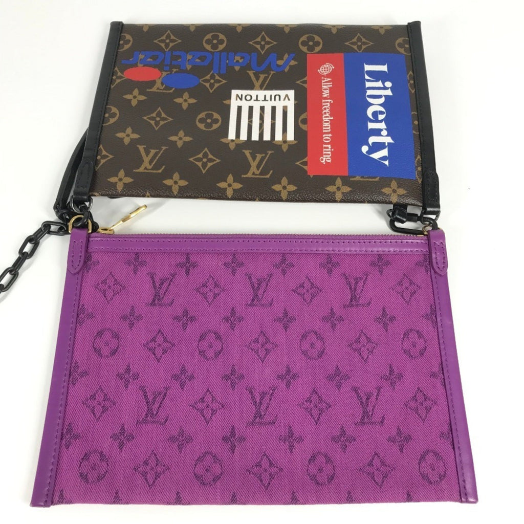 Louis Vuitton Brown Purple Monogram Pochette Shoulder Bag (Pre-Owned)