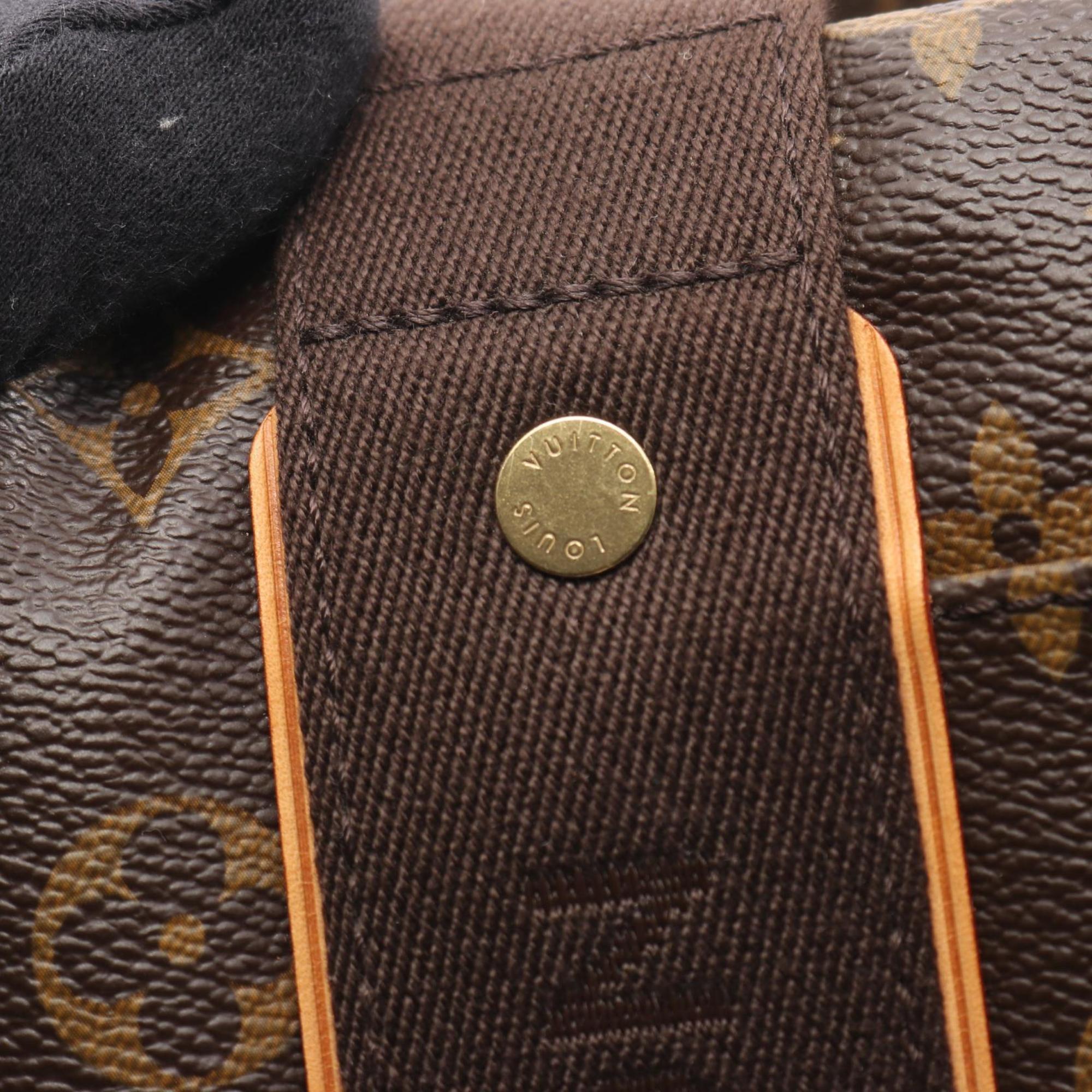 Louis Vuitton Brown Monogram Coated Canvas Leather Boston Bag (Pre-Owned)