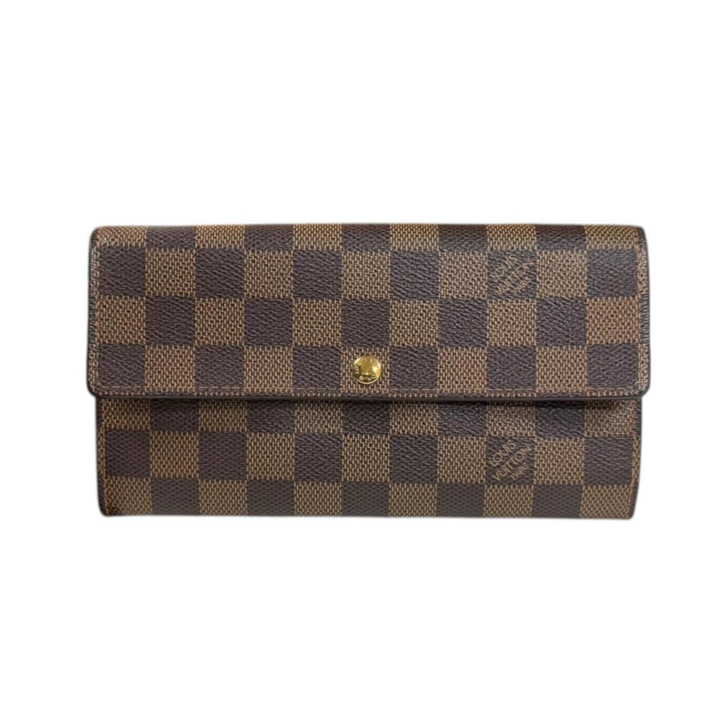 Louis Vuitton Brown Damier Canvas Long Wallet (Tri-Fold) (Pre-Owned)