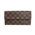 Louis Vuitton Brown Damier Canvas Long Wallet (Tri-Fold) (Pre-Owned)