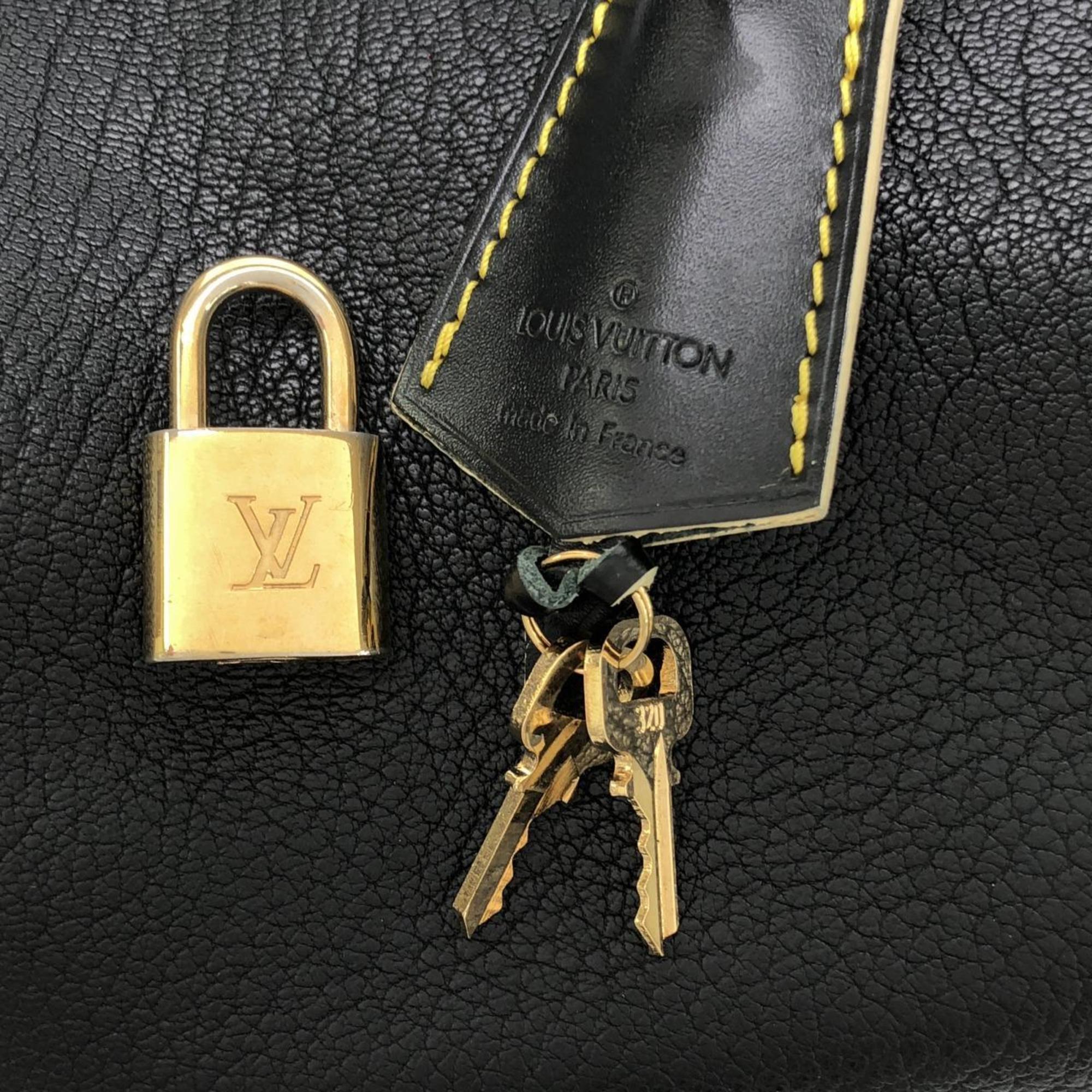 Louis Vuitton Black Leather Handbag (Pre-Owned)