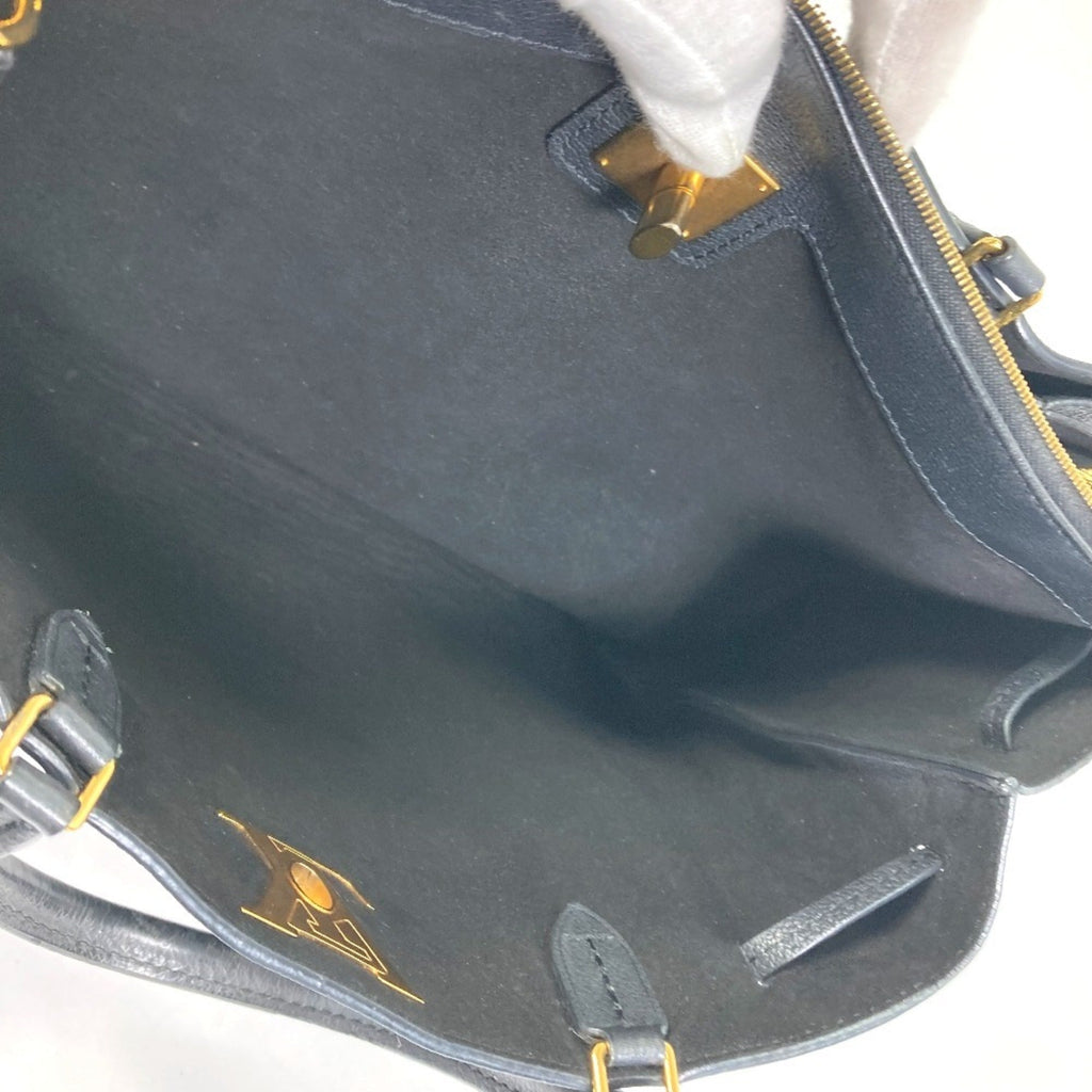 Louis Vuitton Black Leather Tote Bag (Pre-Owned)