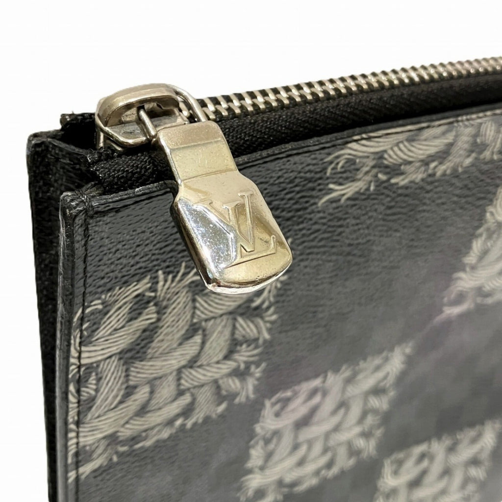 Louis Vuitton Black Pvc Clutch Bag Pochette (Pre-Owned)