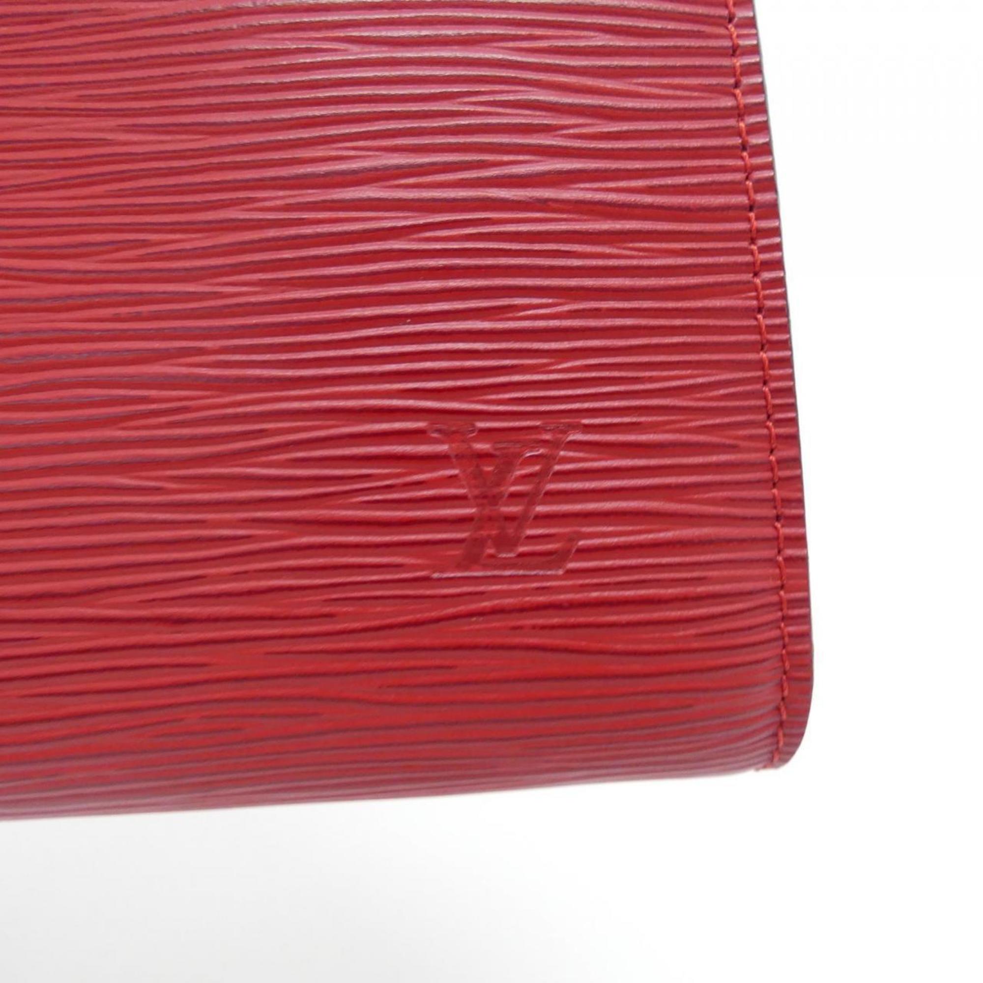Louis Vuitton Red Color Leather Pochette Pouch (Pre-Owned)