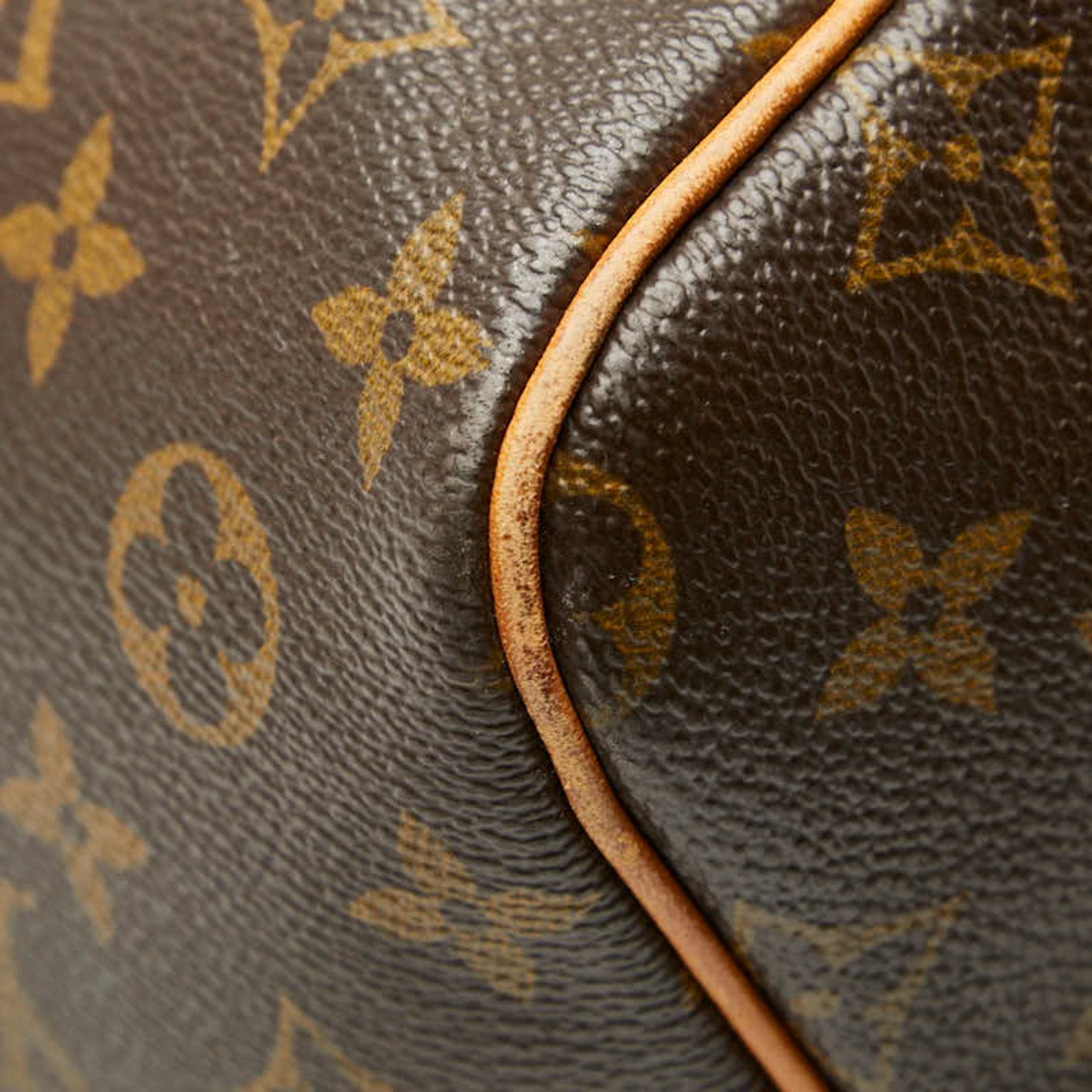 Louis Vuitton Brown Pvc Leather Boston Bag (Pre-Owned)