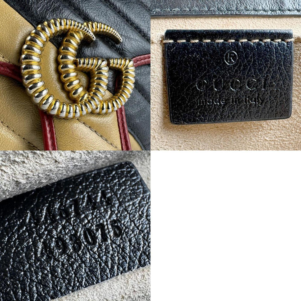 GG Marmont Flap Bag Diagonal Quilted Leather Mini