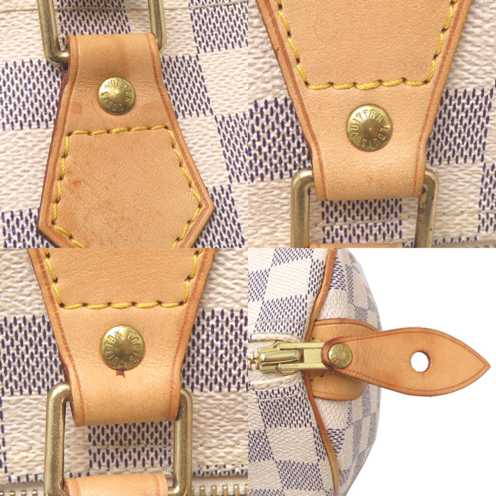 Louis Vuitton White Damier Azur Handbag (Pre-Owned)