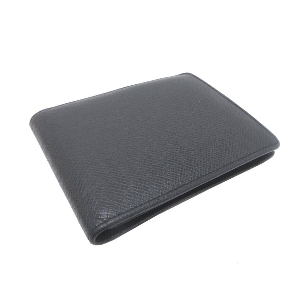 Louis Vuitton Ardoise Black Taiga Leather Wallet (Bi-Fold) (Pre-Owned)