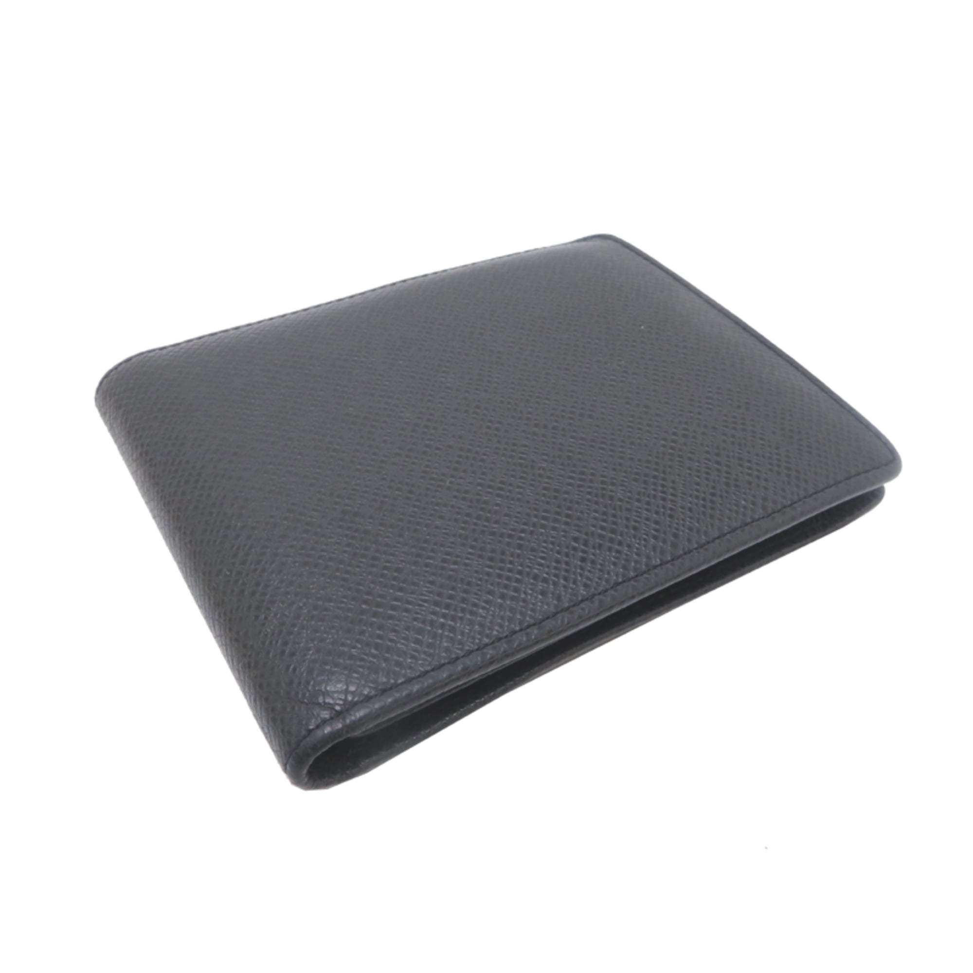 Louis Vuitton Ardoise Black Taiga Leather Wallet (Bi-Fold) (Pre-Owned)