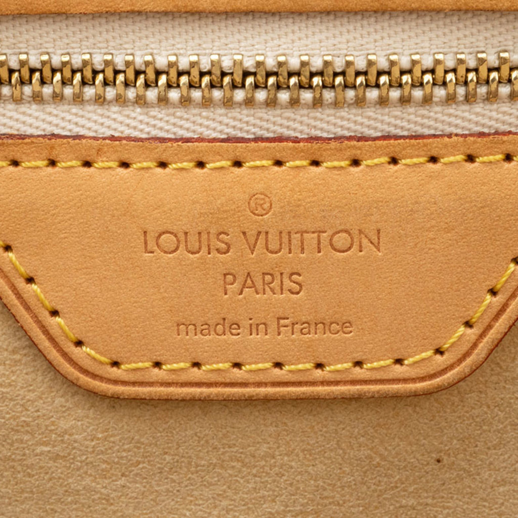 Louis Vuitton Beige Ivory White Canvas Damier Azur Handbag (Pre-Owned)