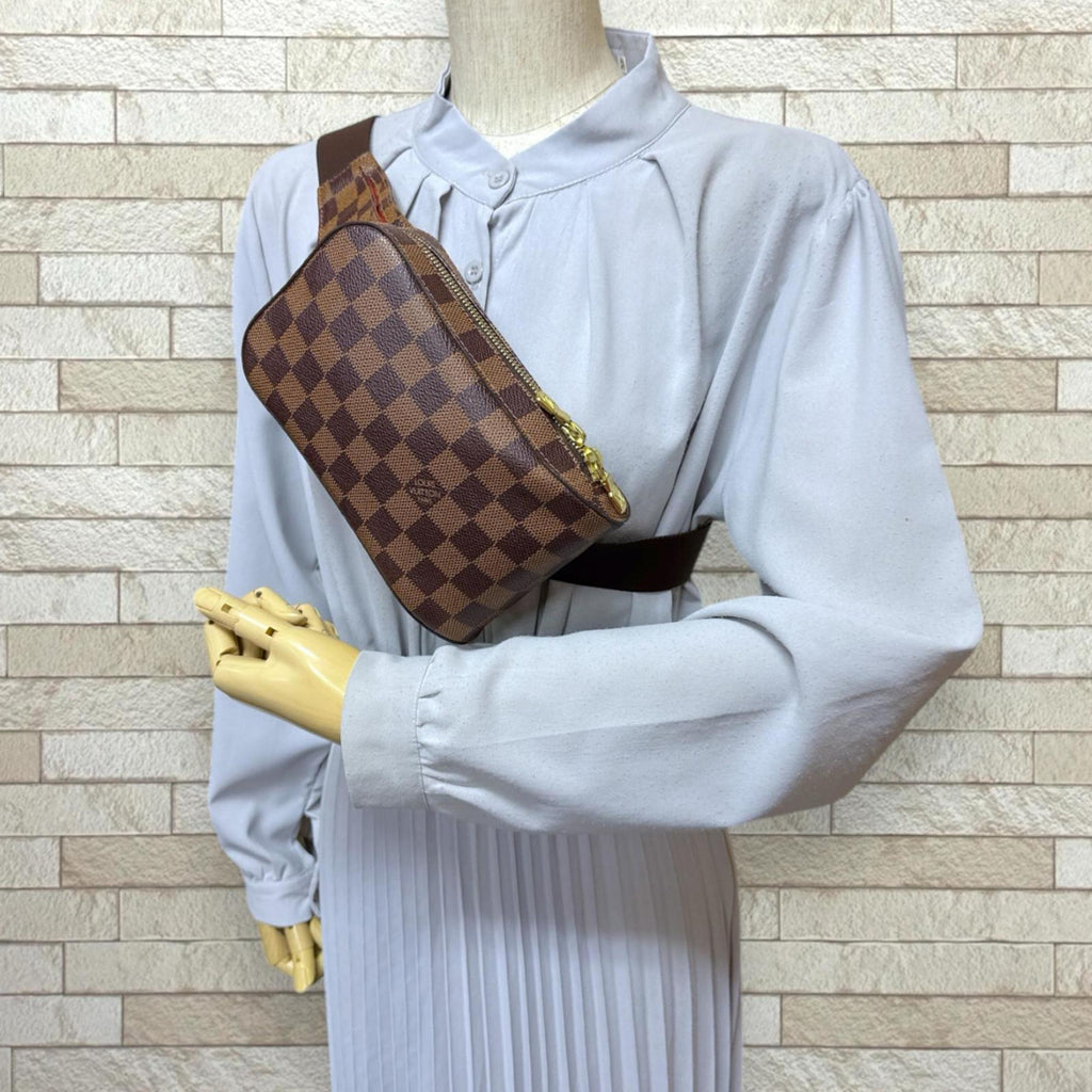 Louis Vuitton Brown Damier Canvas Sling Bag (Pre-Owned)