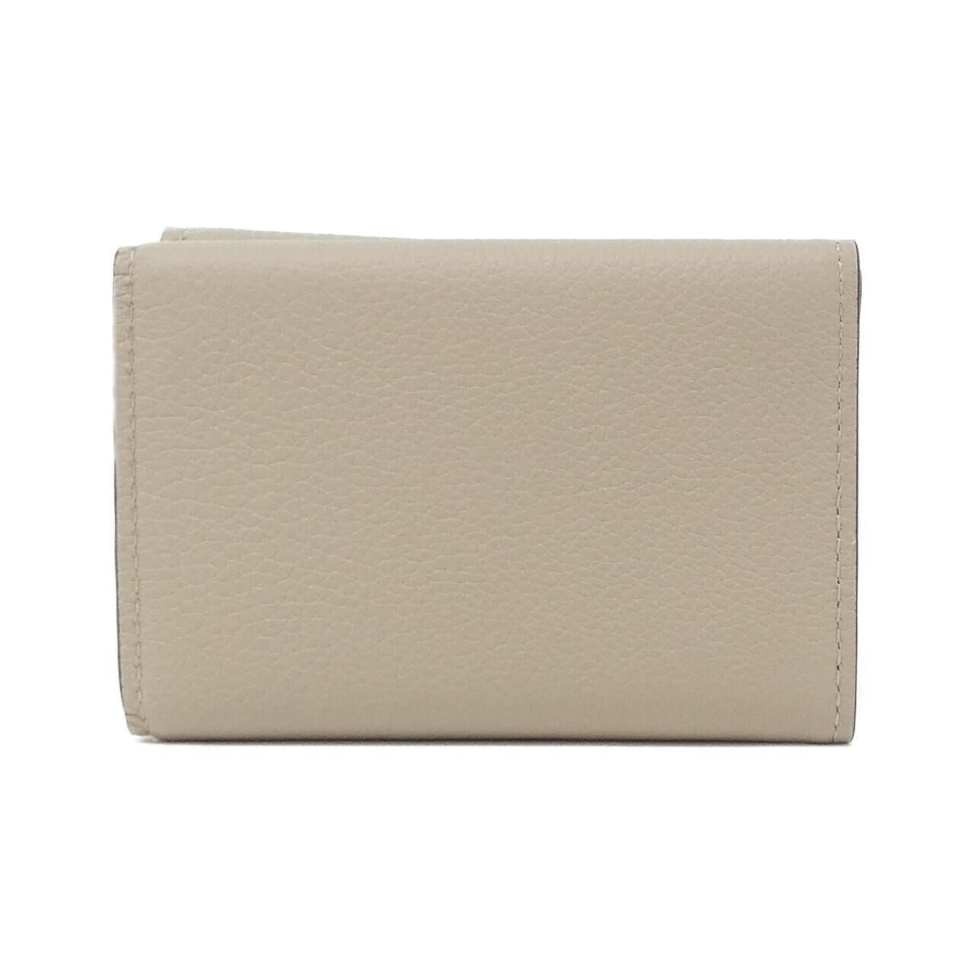 Louis Vuitton Grayish Leather Wallet (Tri-Fold) (Pre-Owned)