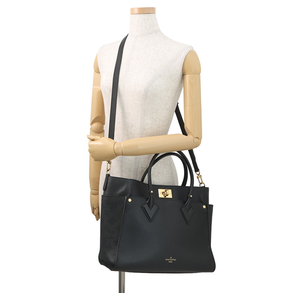 Louis Vuitton Noir Monogram Leather Handbag (Pre-Owned)
