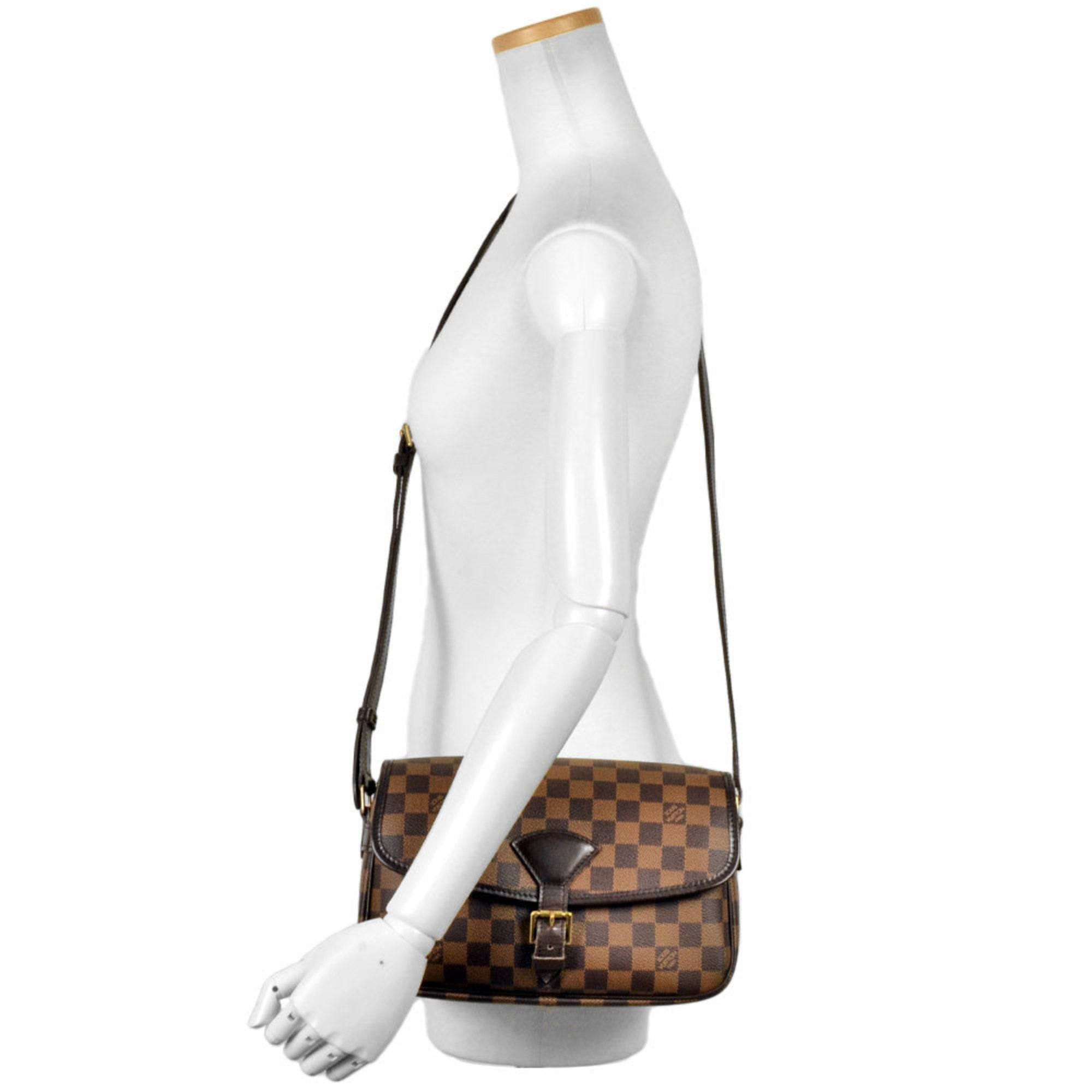 Louis Vuitton Brown Damier Canvas Ebene Damier Canvas Shoulder Bag (Pre-Owned)