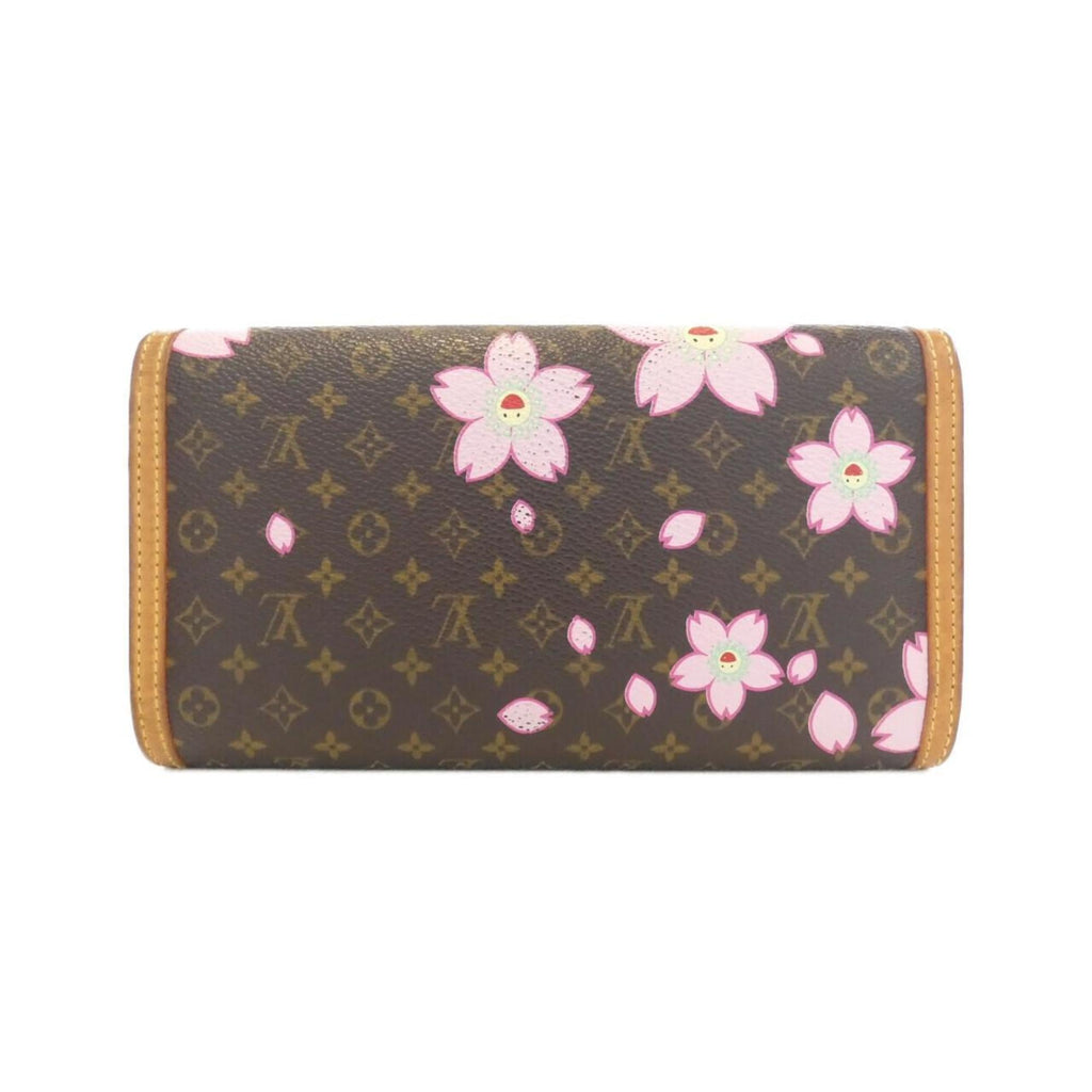 Louis Vuitton Brown Coated Canvas Long Wallet (Tri-Fold) (Pre-Owned)