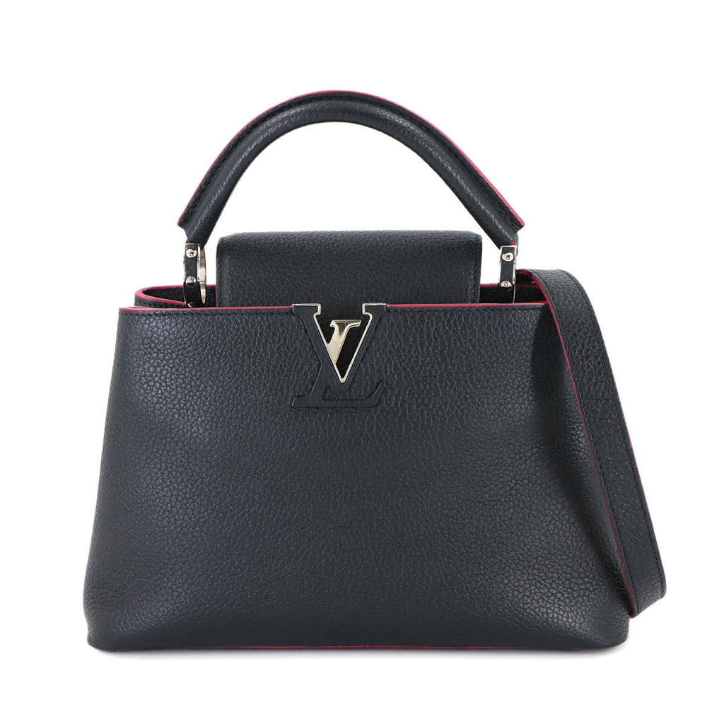 Louis Vuitton Navy Leather Handbag Shoulder Bag (Pre-Owned)