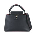 Louis Vuitton Navy Leather Handbag Shoulder Bag (Pre-Owned)