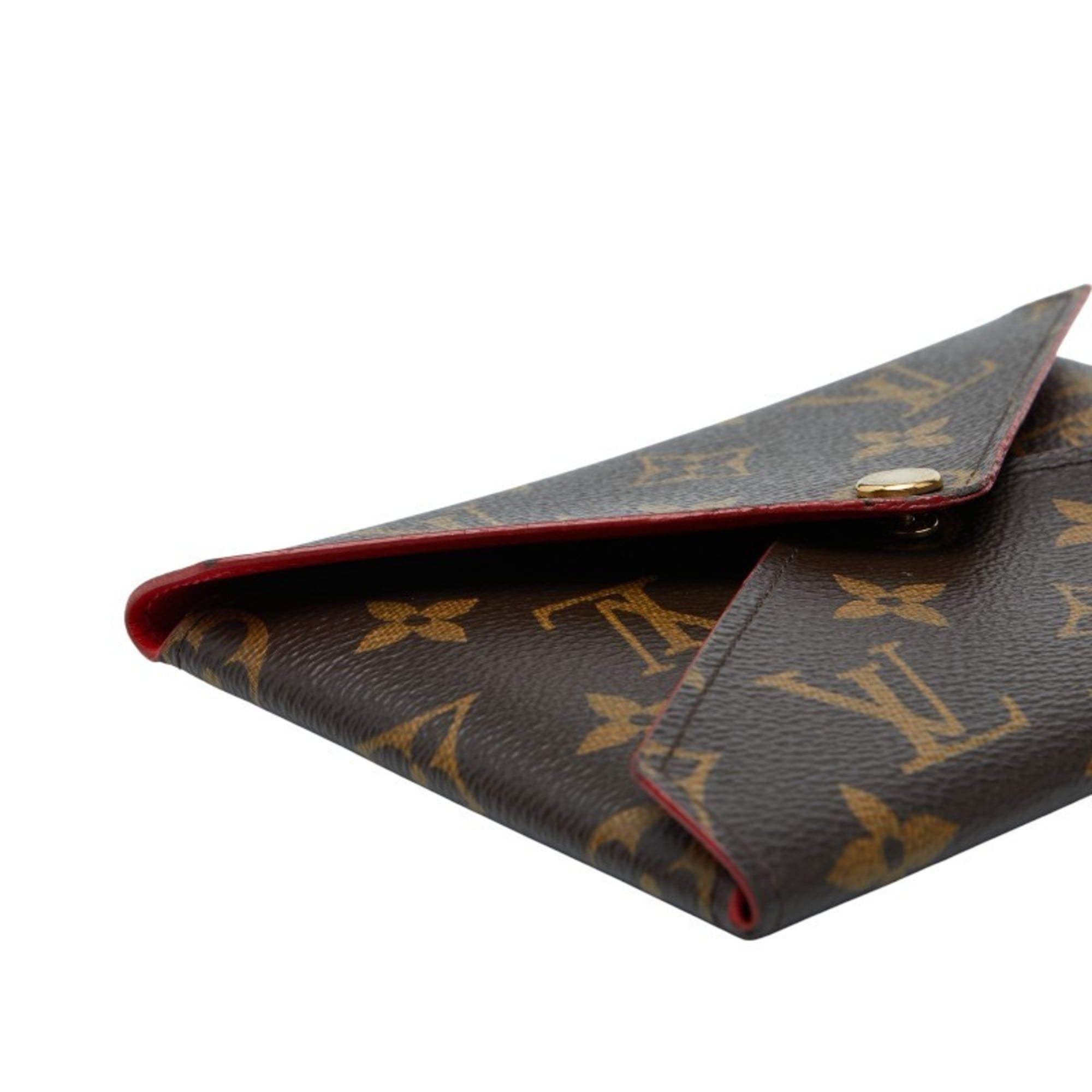 Louis Vuitton Monogram Brown Red Color Pvc Leather Pochette (Pre-Owned)