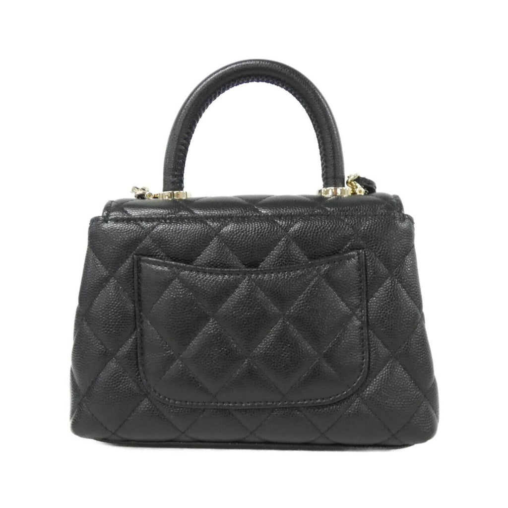 Coco Top Handle Bag Quilted Caviar Extra Mini
