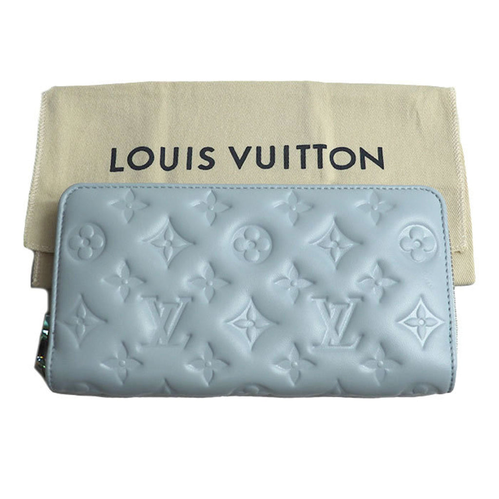 Louis Vuitton Blue Leather Long Wallet (Bi-Fold) (Pre-Owned)