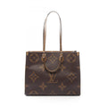 Louis Vuitton Beige Brown Monogram Coated Canvas Tote Bag (Pre-Owned)