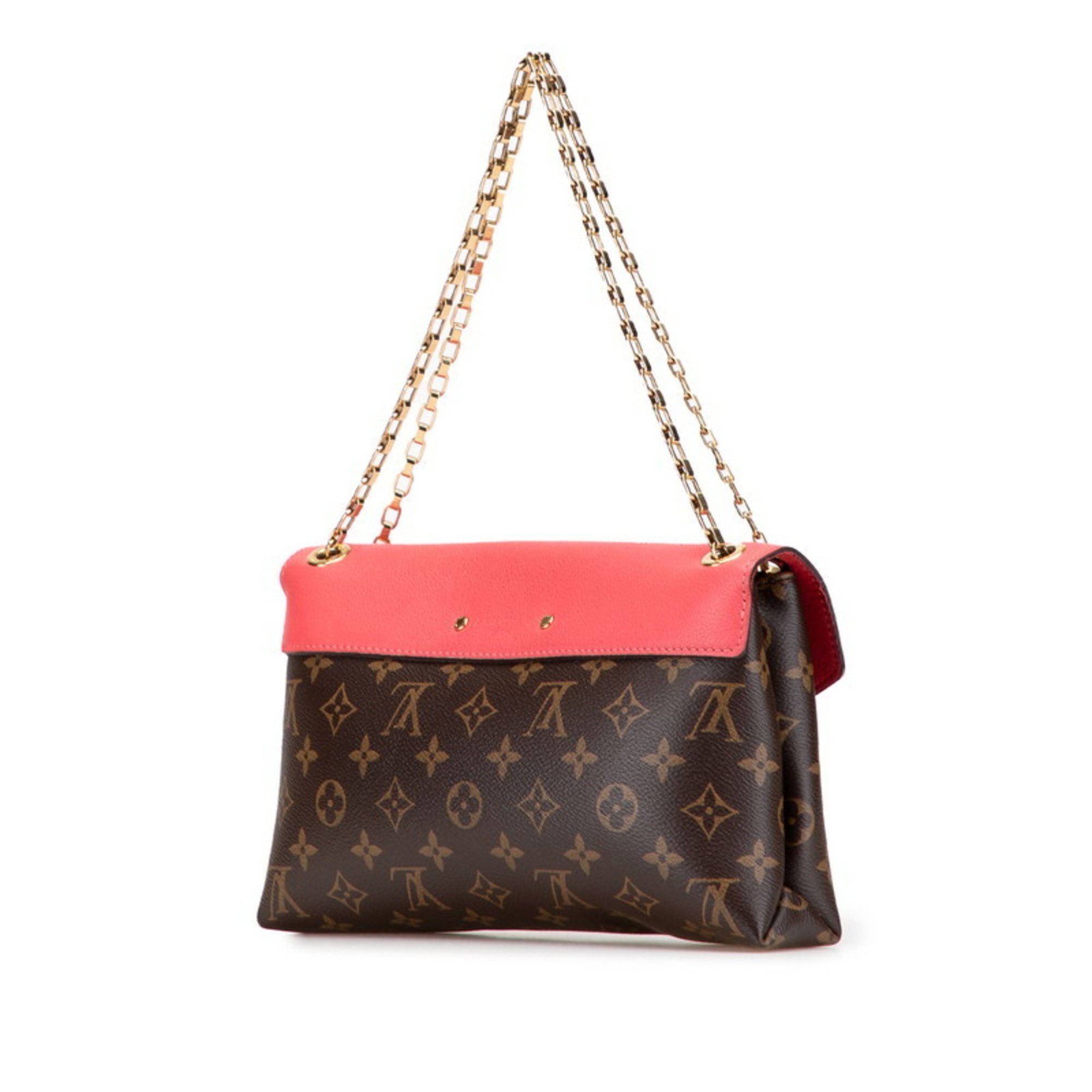Louis Vuitton Monogram Brown Rose Litchi Pvc Leather Shoulder Bag (Pre-Owned)