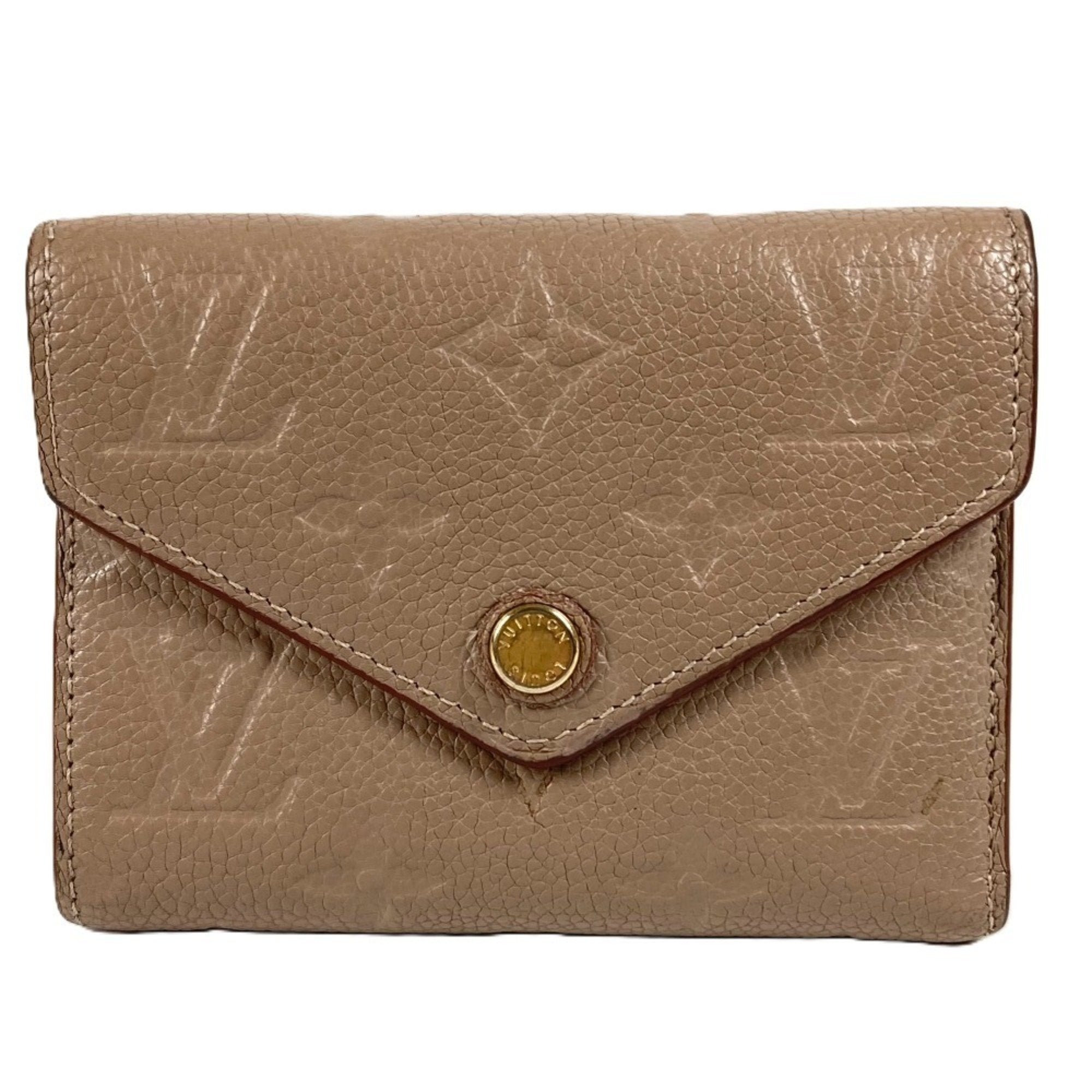 Louis Vuitton Beige Monogram Empreinte Wallet (Tri-Fold) (Pre-Owned)