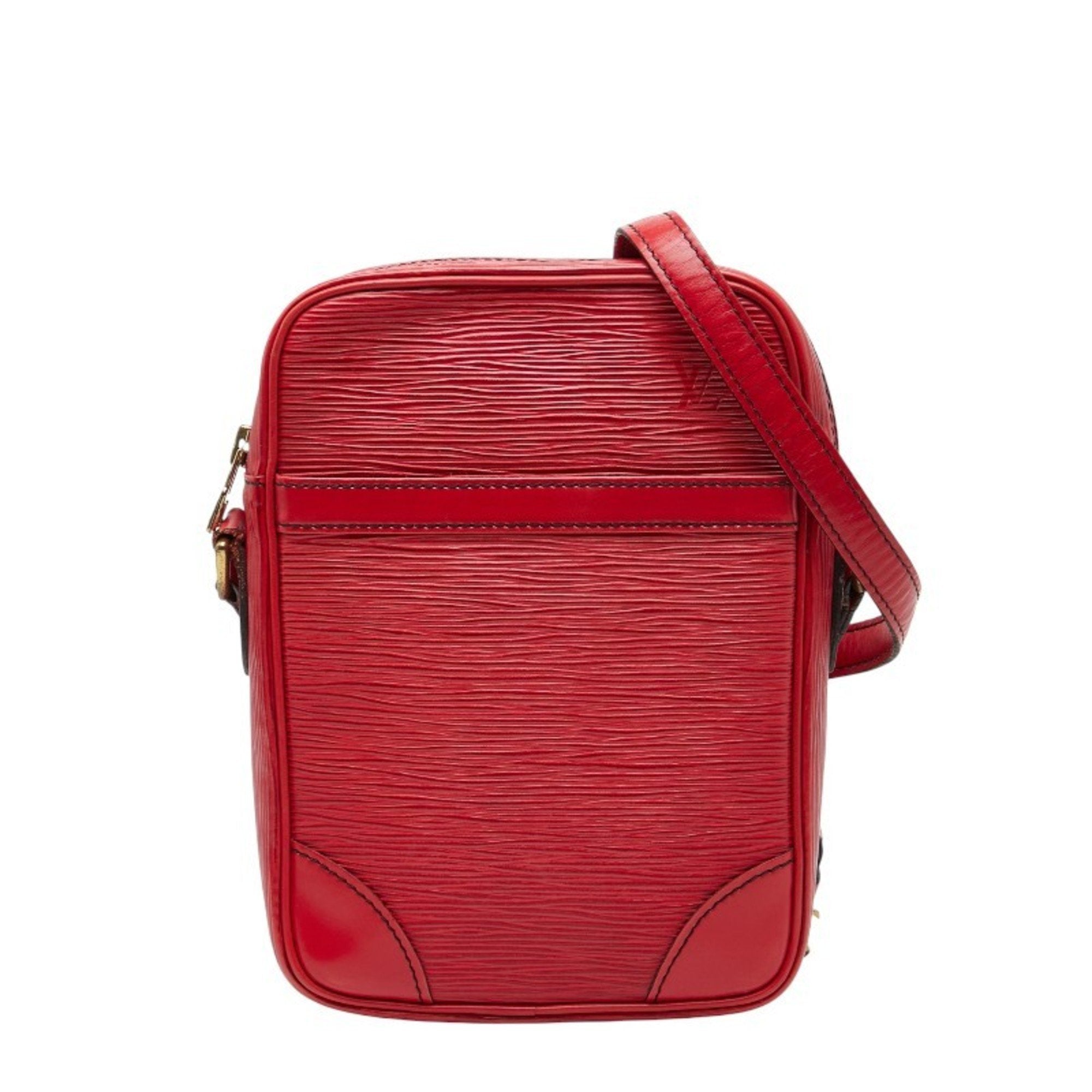 Louis Vuitton Castilian Red Leather Shoulder Bag (Pre-Owned)