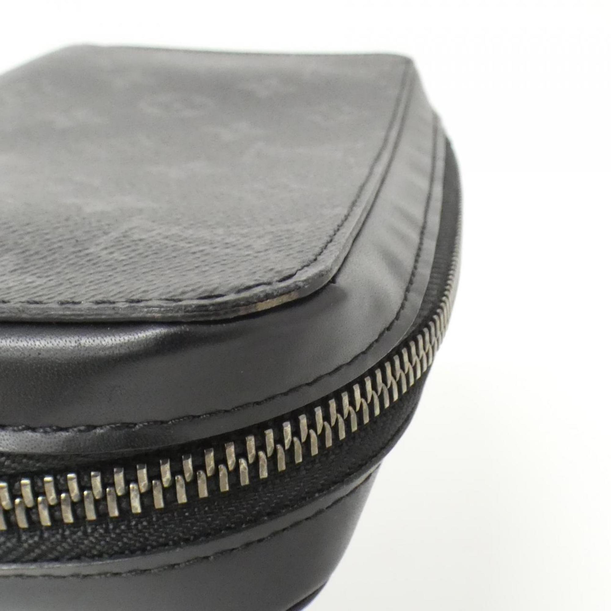 Louis Vuitton Black Coated Canvas Long Wallet (Bi-Fold) (Pre-Owned)