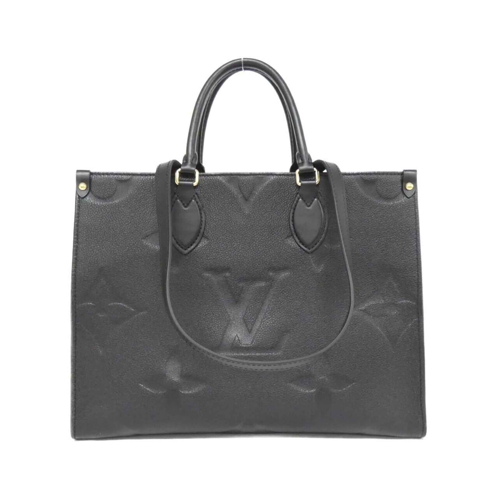 Louis Vuitton Black Leather Handbag (Pre-Owned)