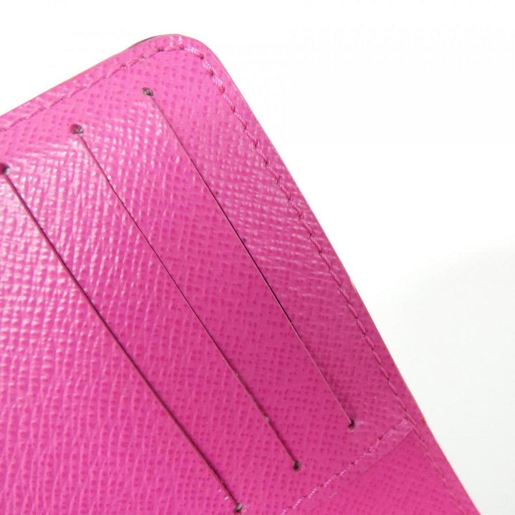 Louis Vuitton Pink White Coated Canvas Wallet (Bi-Fold) (Pre-Owned)
