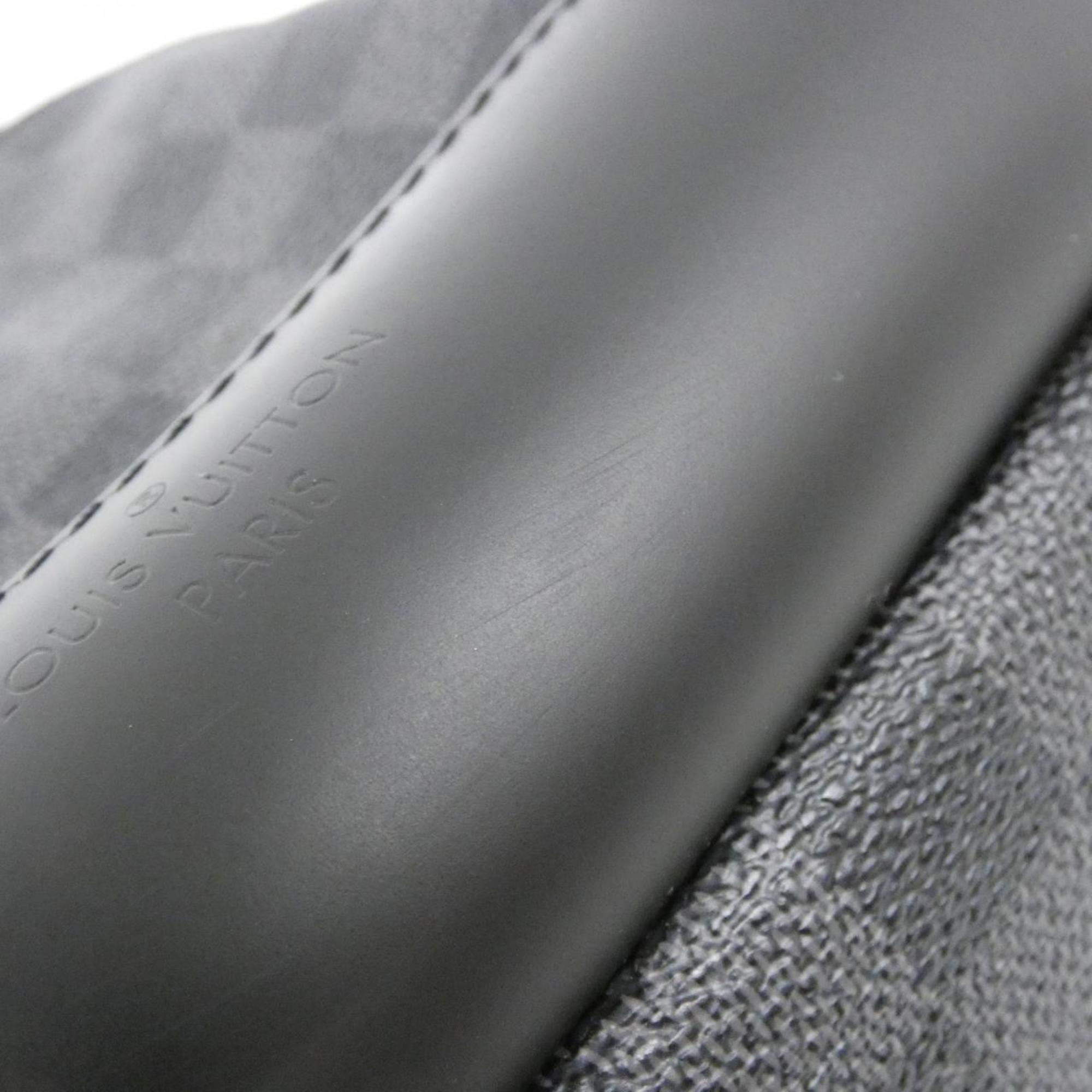 Louis Vuitton Dark Gray Gray Coated Canvas Shoulder Bag (Pre-Owned)