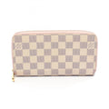 Louis Vuitton Rose Ballerine White Coated Canvas Long Wallet (Bi-Fold) (Pre-Owned)