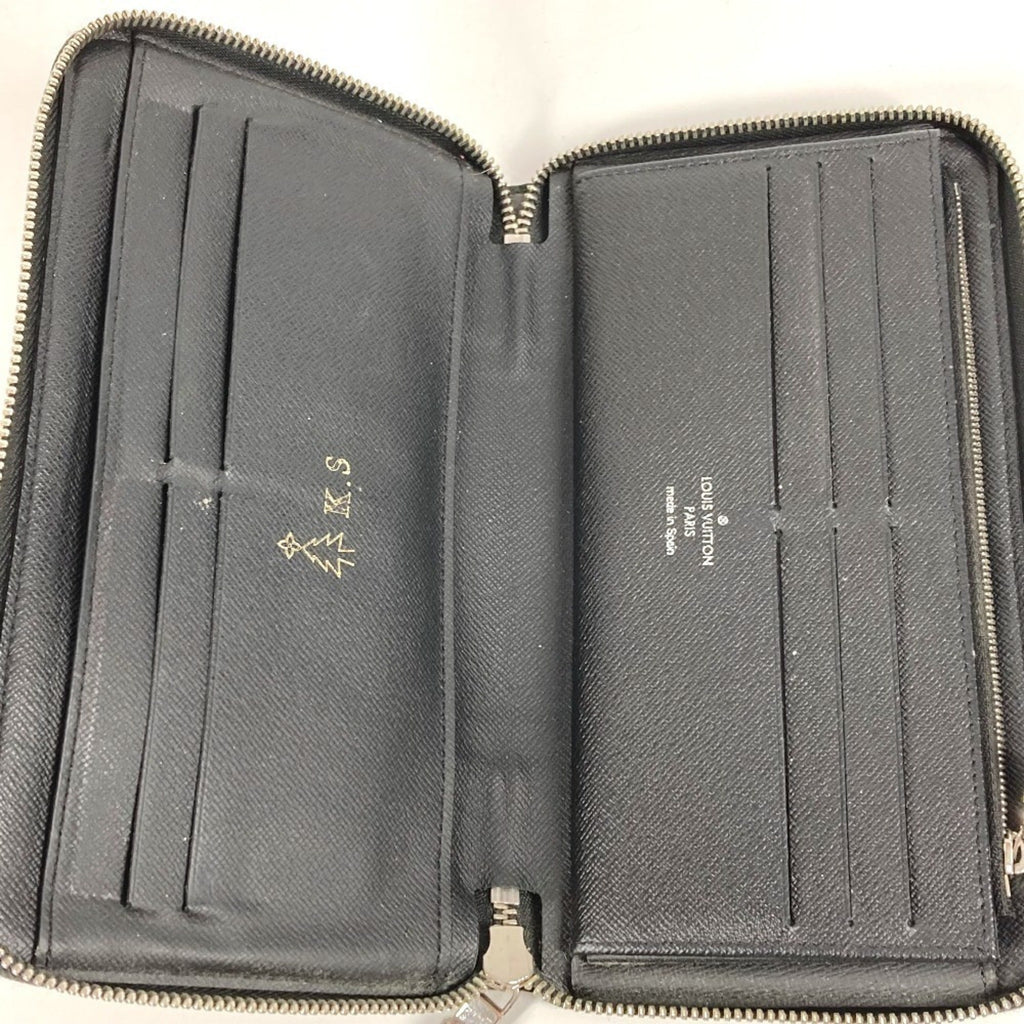 Louis Vuitton Black Multi-Color Damier Graphite Long Wallet (Bi-Fold) (Pre-Owned)