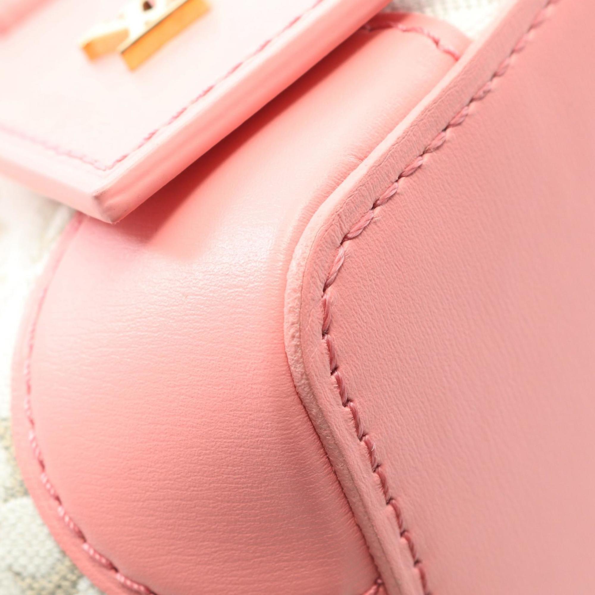 Louis Vuitton Pink White Canvas Leather Handbag (Pre-Owned)