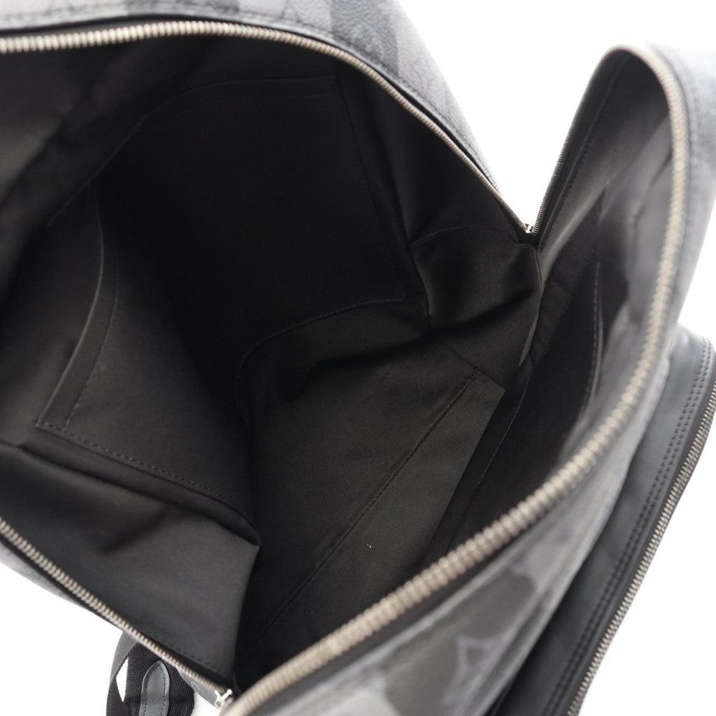 Louis Vuitton Black Gray Coated Canvas Backpack (Pre-Owned)
