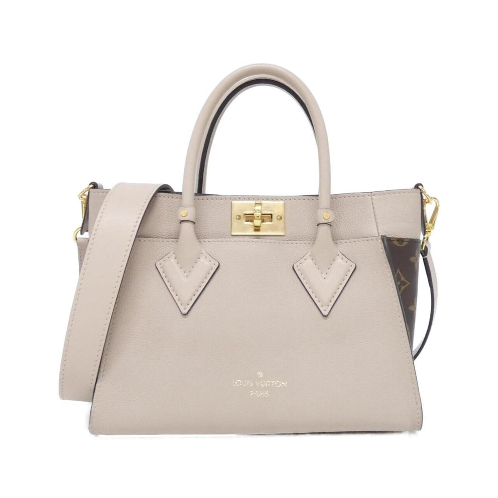Louis Vuitton Gray Grayish Coated Canvas Leather Handbag (Pre-Owned)
