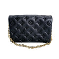 Louis Vuitton Black Leather Pochette Shoulder Bag (Pre-Owned)