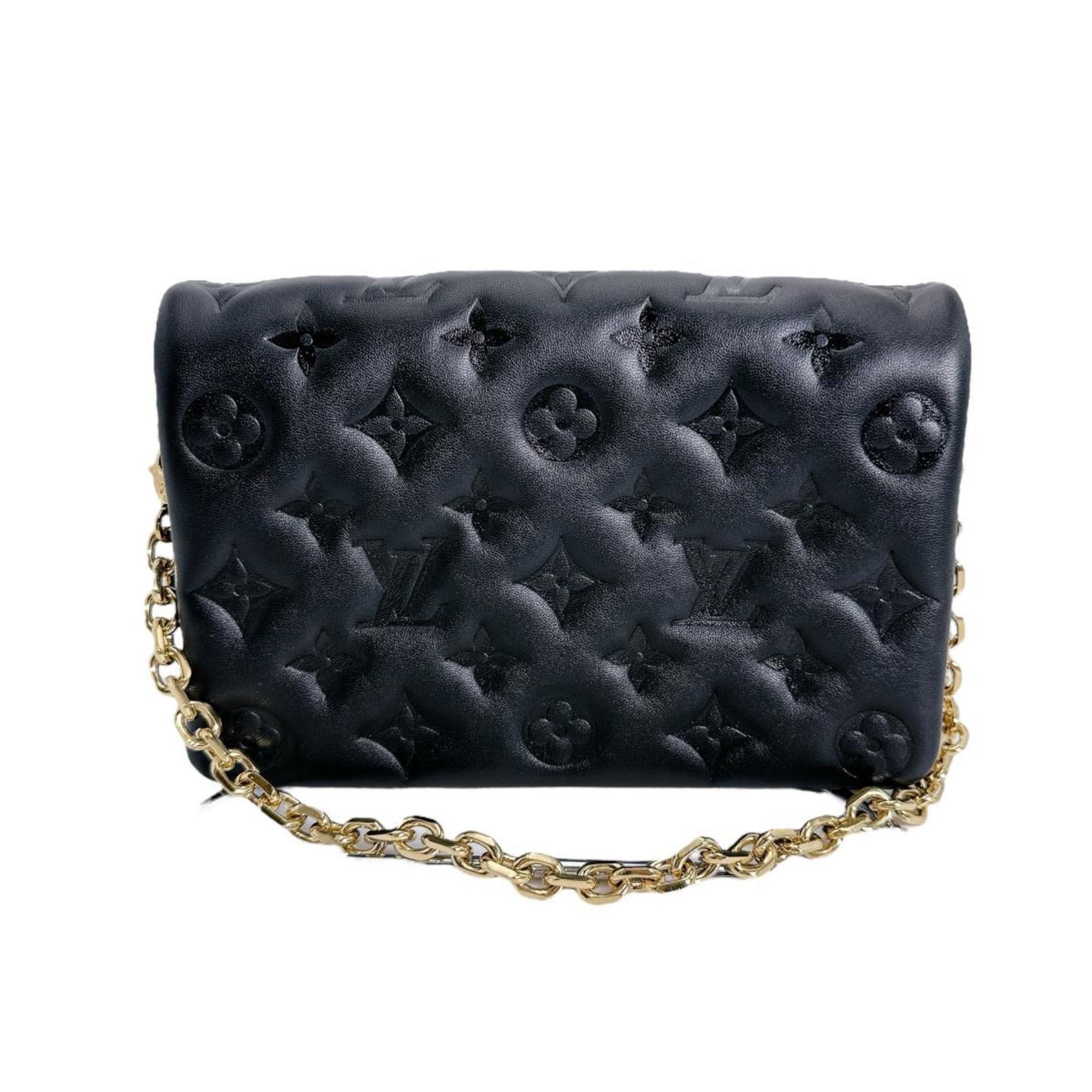 Louis Vuitton Black Leather Pochette Shoulder Bag (Pre-Owned)