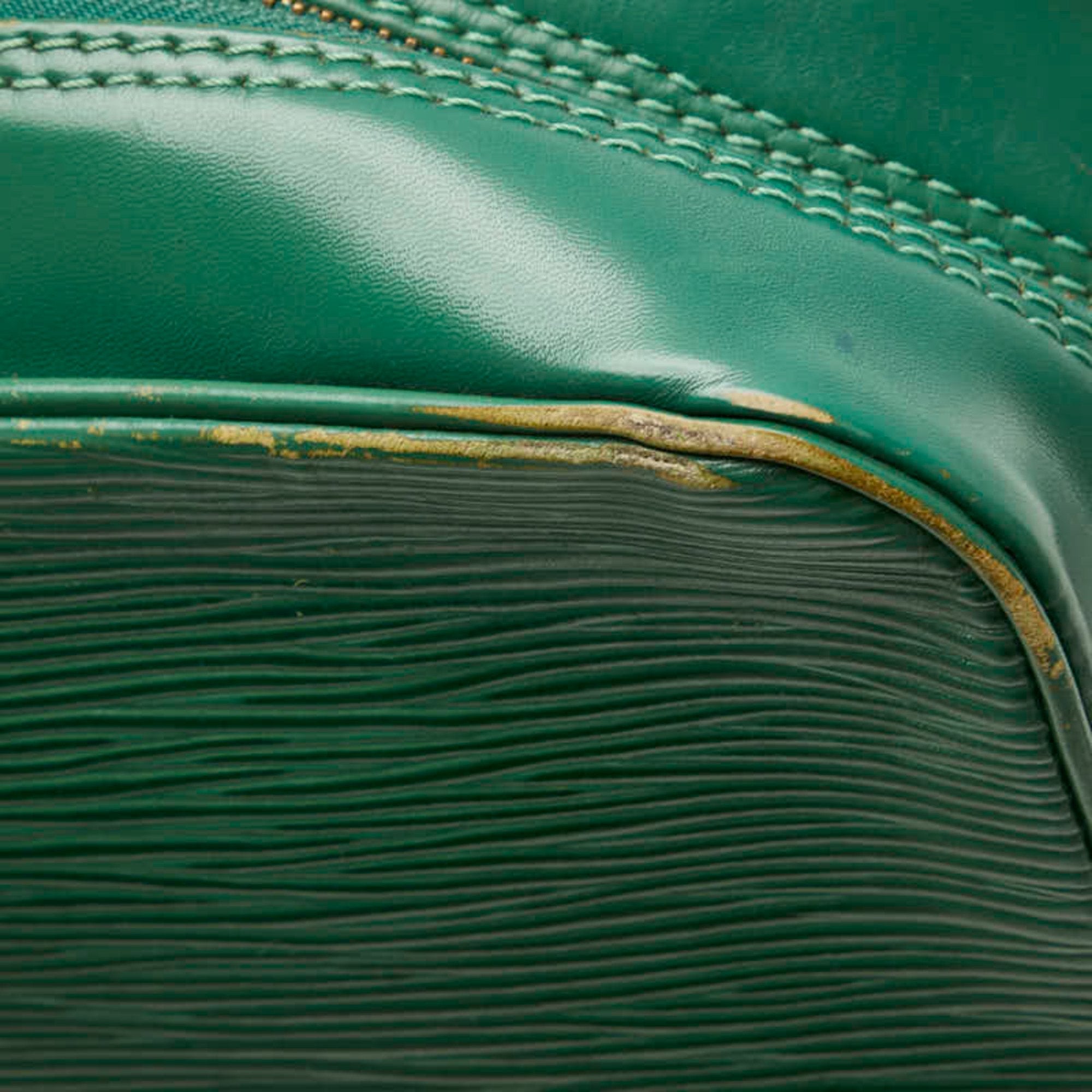 Louis Vuitton Borneo Green Leather Shoulder Bag (Pre-Owned)