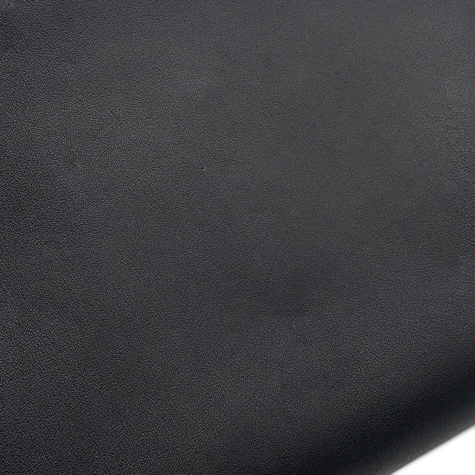 Louis Vuitton Black Noir Leather Messenger Bag Shoulder Bag (Pre-Owned)