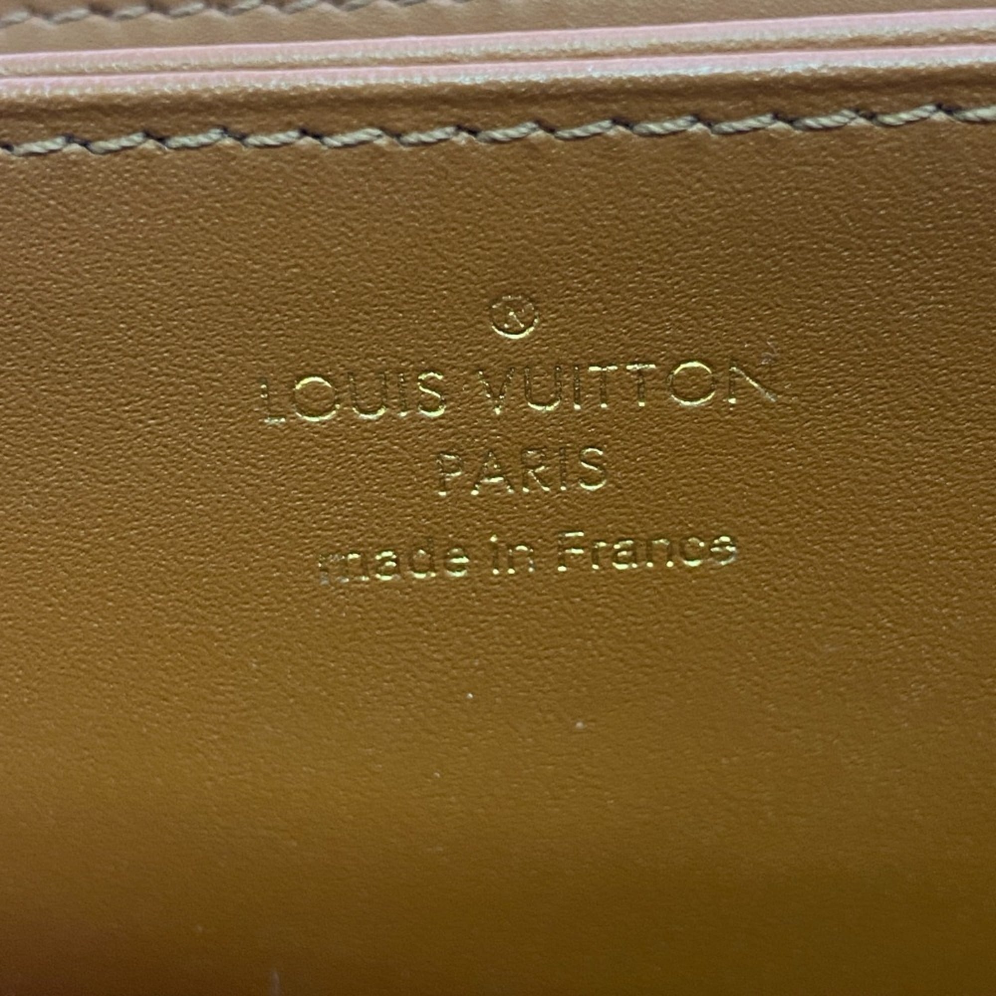 Louis Vuitton Brown Red Color Canvas Leather Long Wallet (Bi-Fold) (Pre-Owned)
