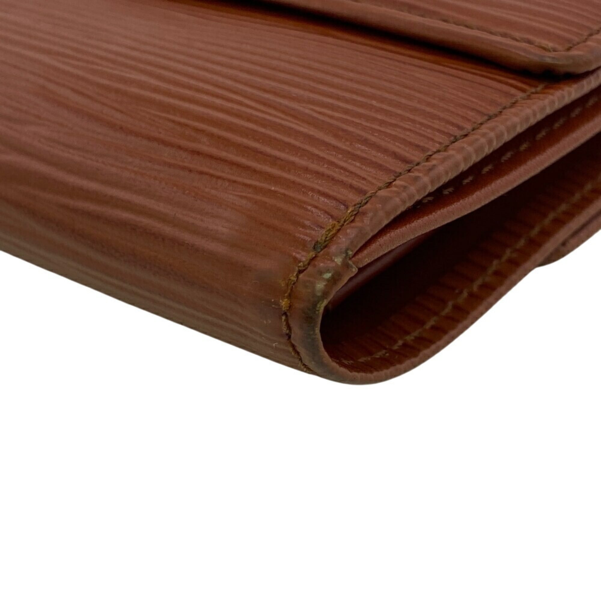 Louis Vuitton Brown Kenyan Brown Leather Wallet (Tri-Fold) (Pre-Owned)