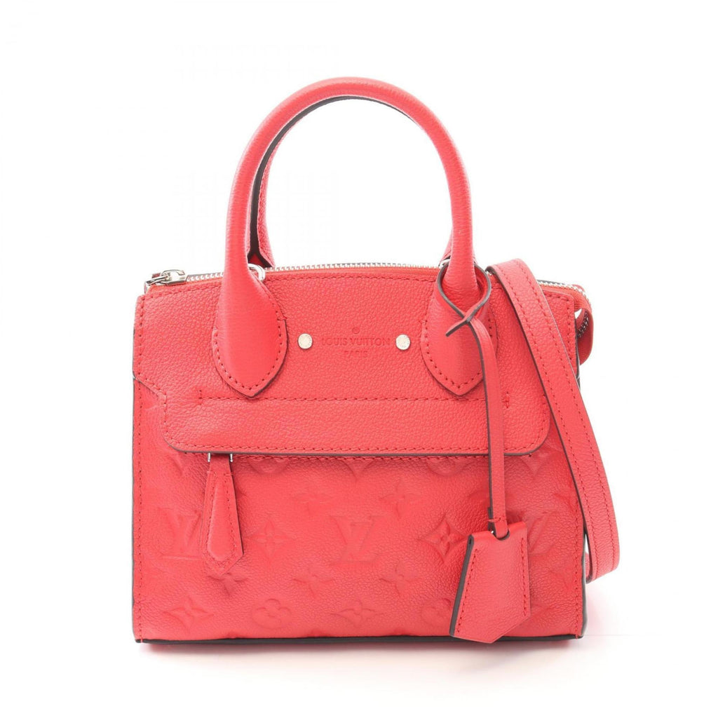 Louis Vuitton Red Color Monogram Empreinte Handbag (Pre-Owned)