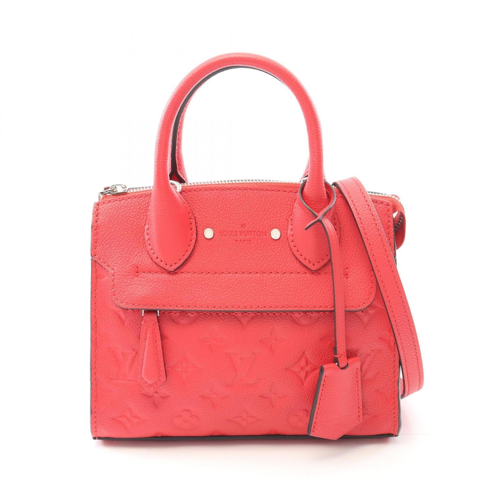 Louis Vuitton Red Color Monogram Empreinte Handbag (Pre-Owned)