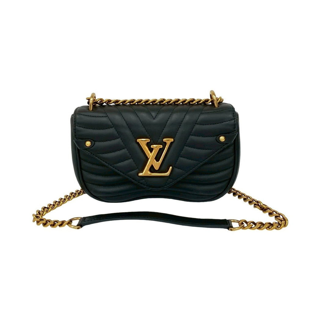 Louis Vuitton Black Leather Handbag Shoulder Bag (Pre-Owned)