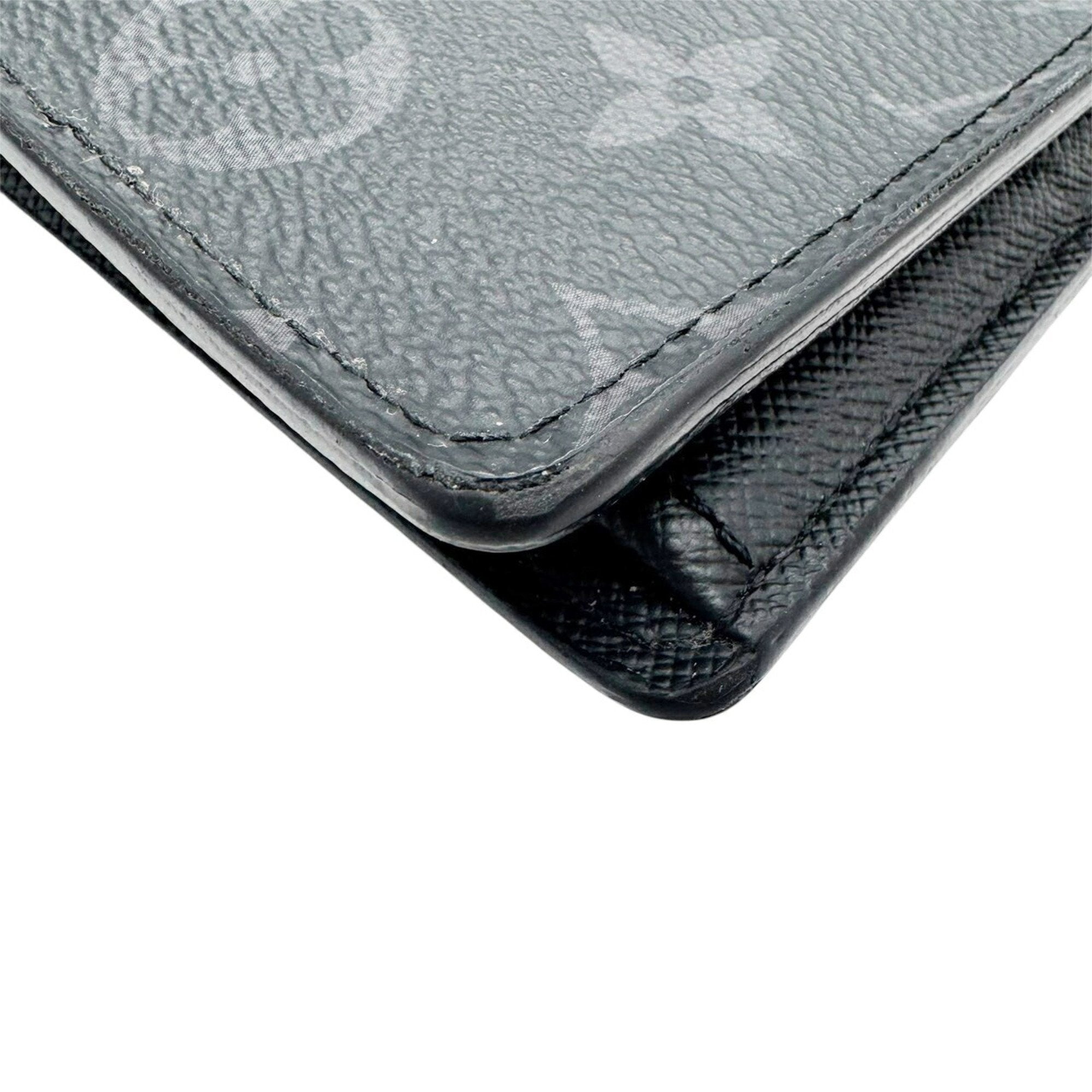 Louis Vuitton Black Monogram Eclipse Noir Monogram Eclipse Long Wallet (Bi-Fold) (Pre-Owned)