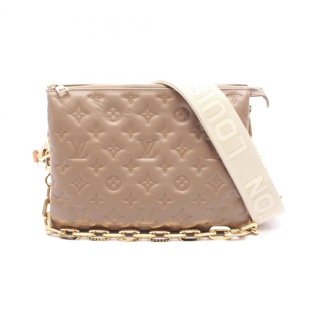 Louis Vuitton Beige Taupe Leather Shoulder Bag (Pre-Owned)