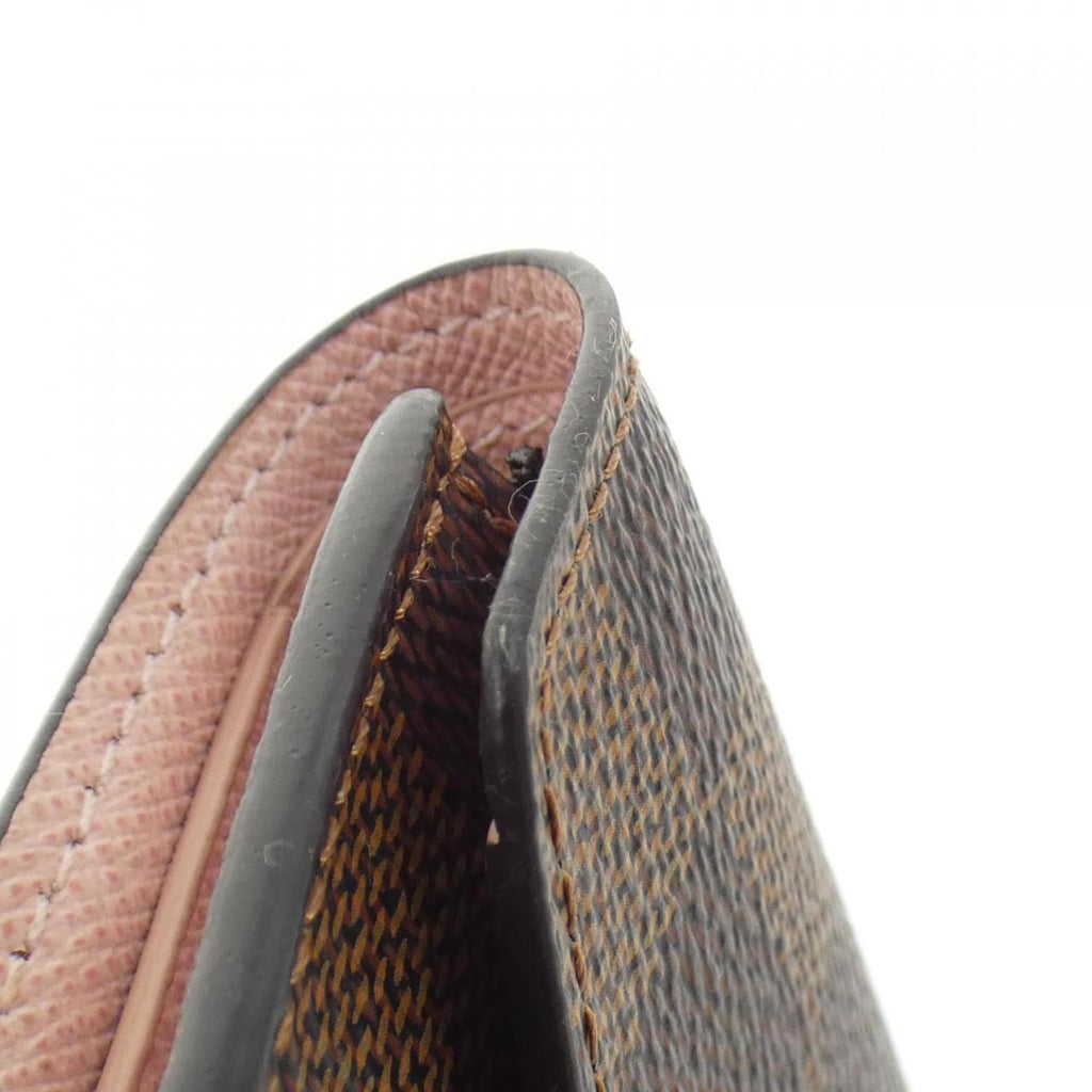 Louis Vuitton Ebene Rose Ballerine Coated Canvas Wallet (Tri-Fold) (Pre-Owned)