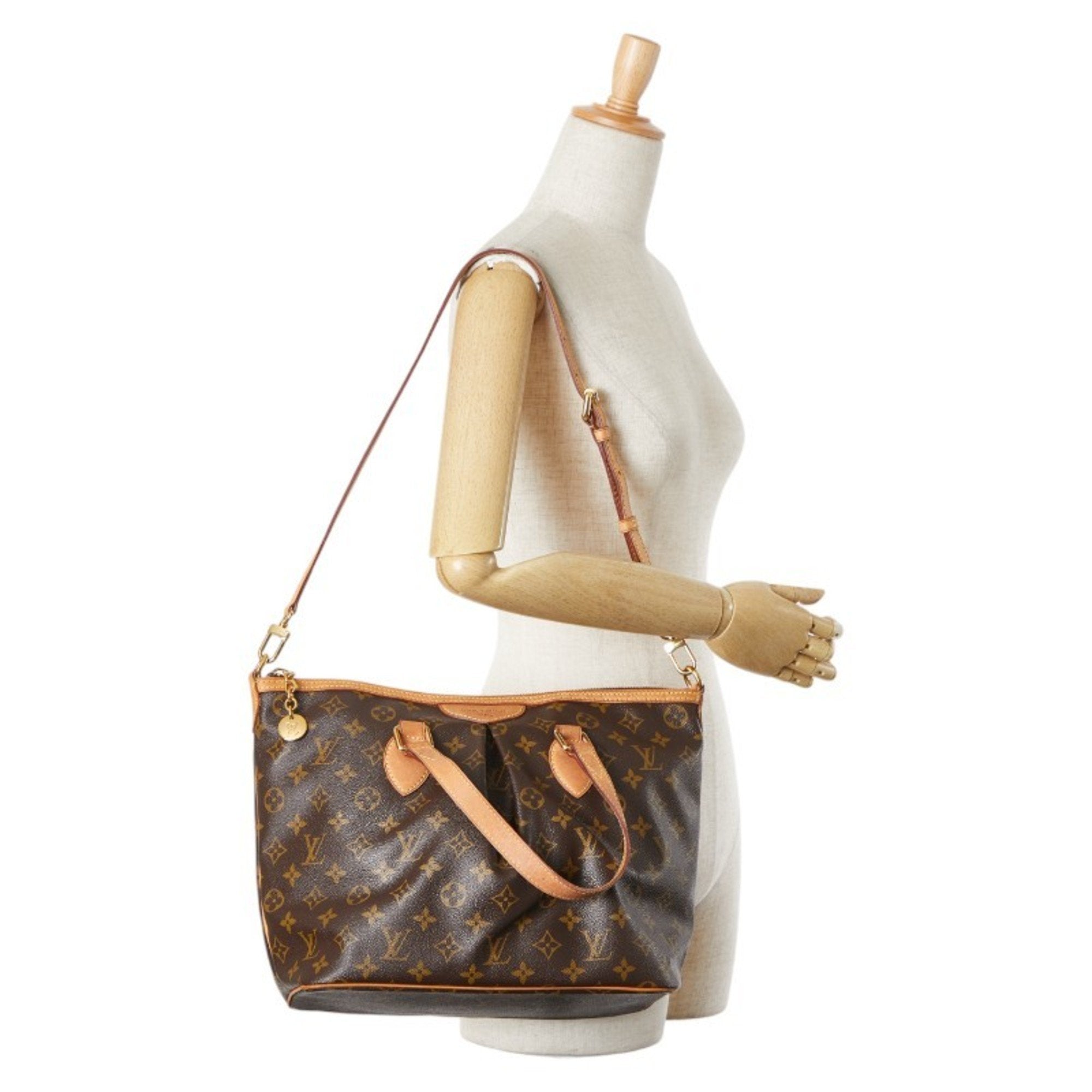 Louis Vuitton Brown Pvc Leather Handbag Shoulder Bag (Pre-Owned)